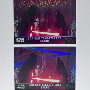 2 STAR WARS REFRACTOR PRISM Limited Edition Cards / KYLO REN & Lor San Tekka